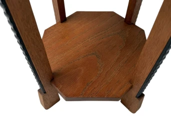 Art Deco Amsterdamse School Octagonal Pedestal Table, 1920s